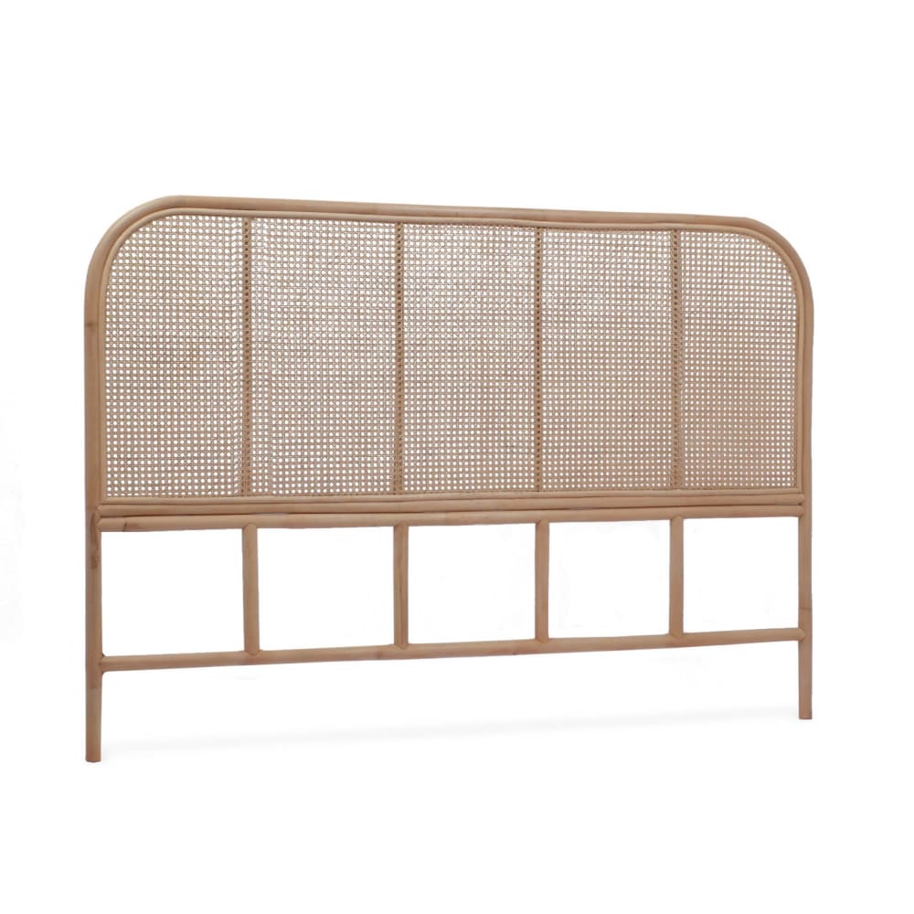 Tête de lit en rotin naturel et cannage