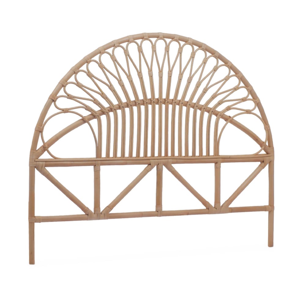 Tête de lit en rotin naturel