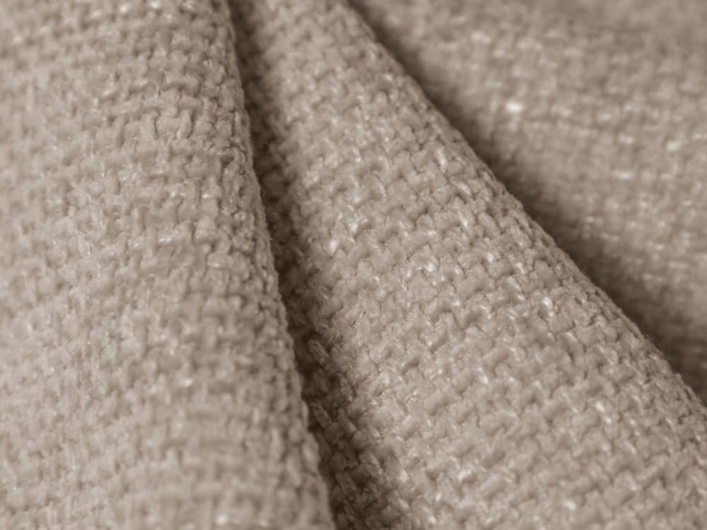 Canapé d'angle côté droit 6 places en tissu chenille beige - Maisons du Monde