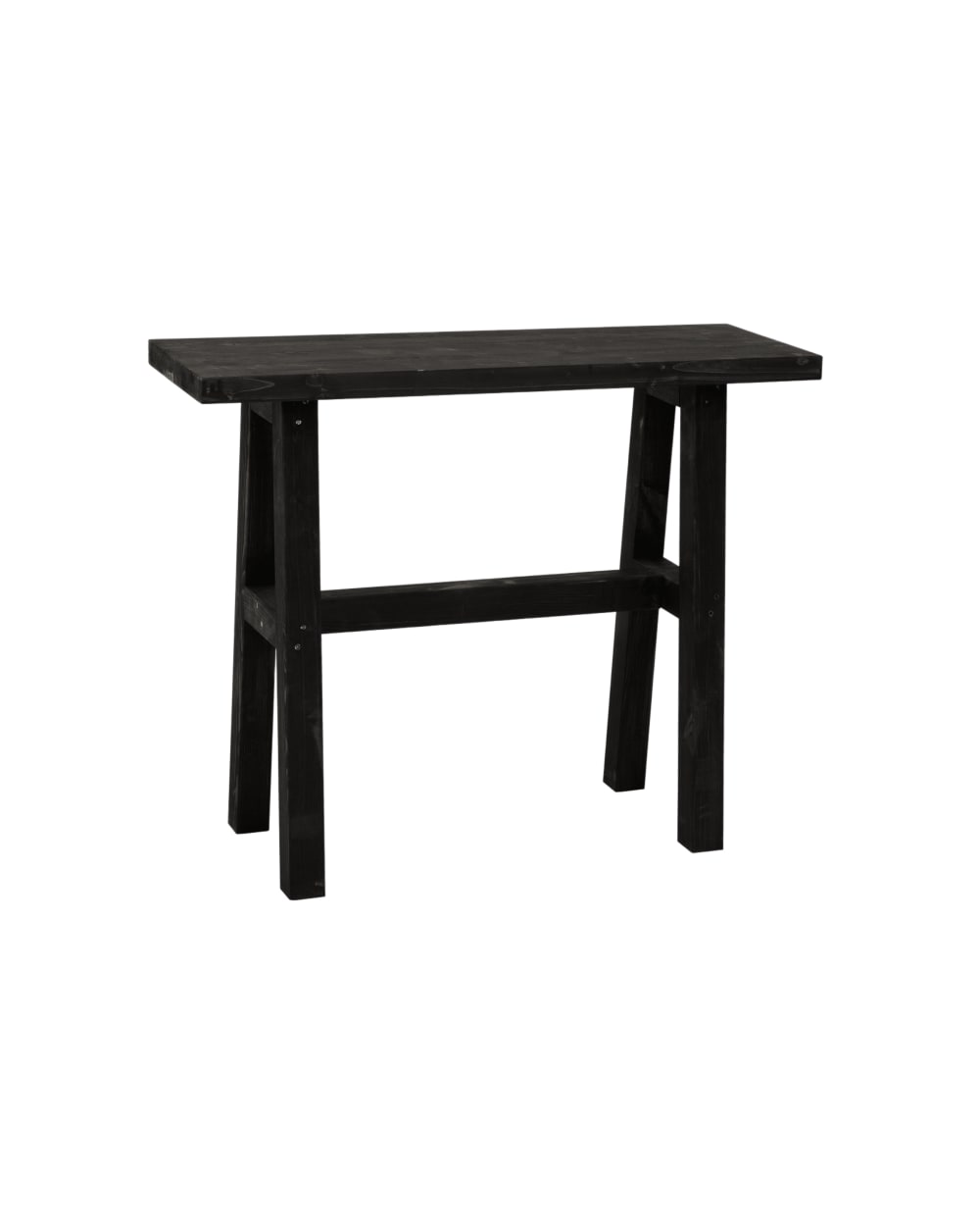 Consola de madera maciza en tono nogal de 100x80cm