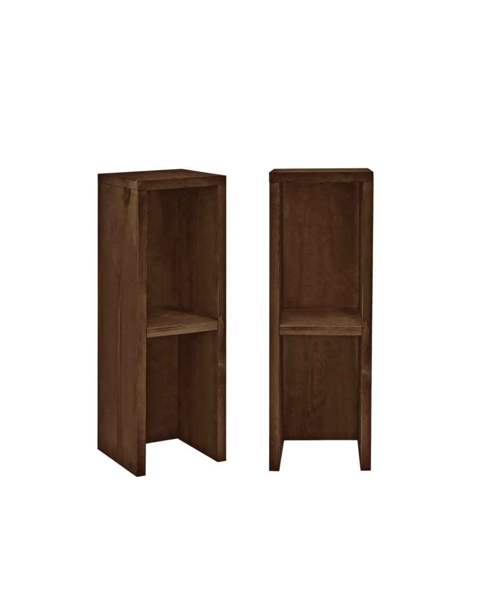 Decowood 2er-Set Beistelltische Aus Massivholz, 60x20cm style landhaus Braun