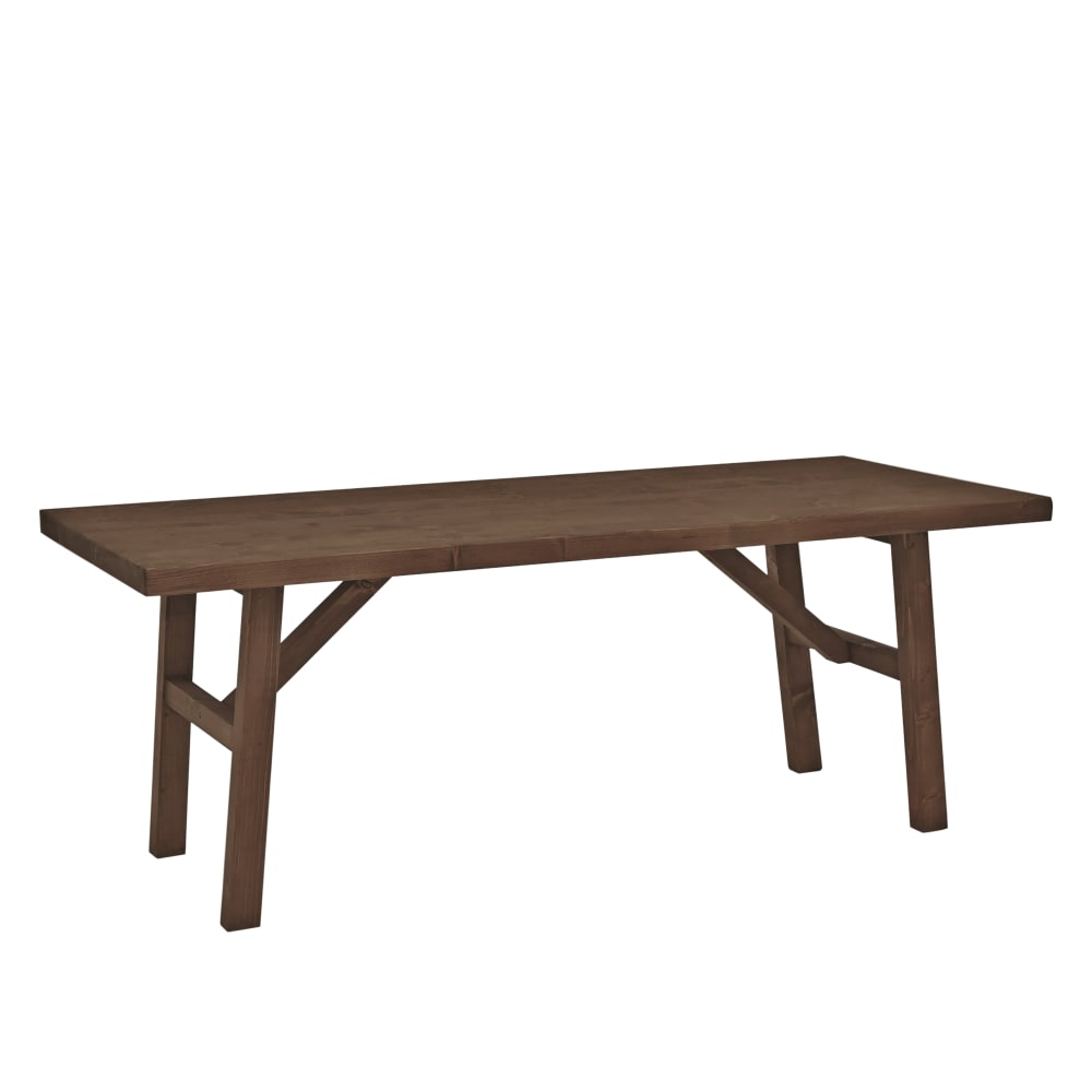 Table basse en bois de sapin marron 120x45cm