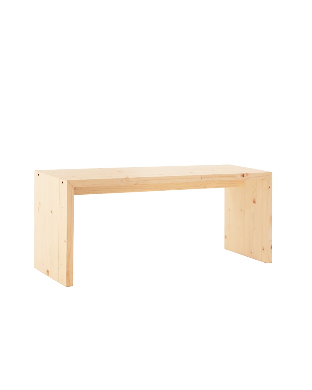 Table basse en bois de sapin naturel 109,4x59x35cm