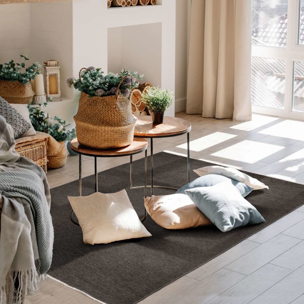 Tapis réversible charbon/gris foncé 120x170 — vue 4