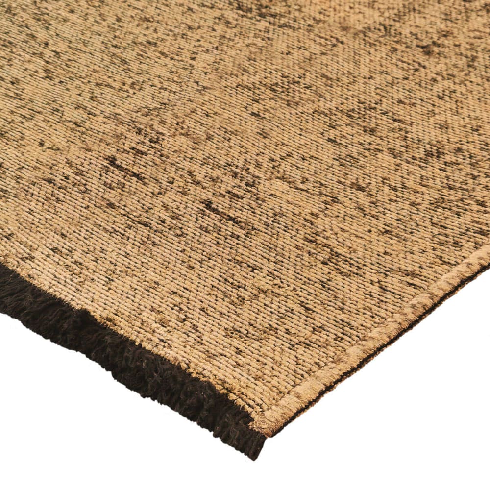 Tapis en coton et polyester lavable tissé plat beige 160x230 — vue 4