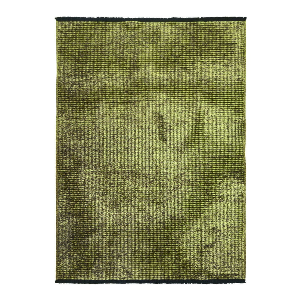 Tappeto tessuto piatto nero e verde 160x230 - The Deco Factory
