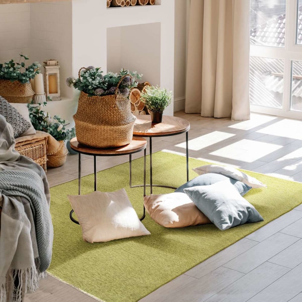 Tapis réversible vert/bleu pétrole 120x170 — vue 4