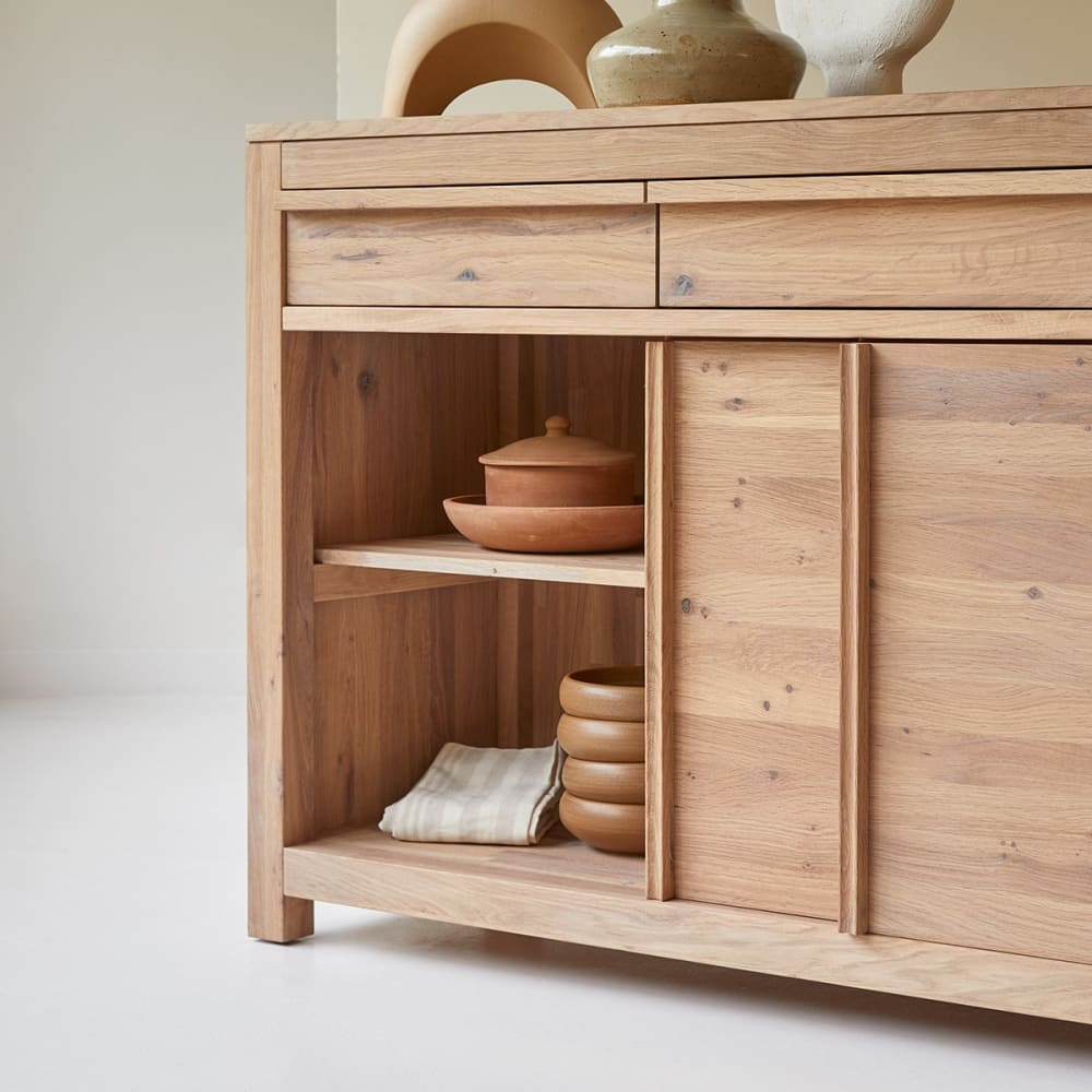 Anrichte aus massivem Eichenholz 150 cm - Maisons Du Monde