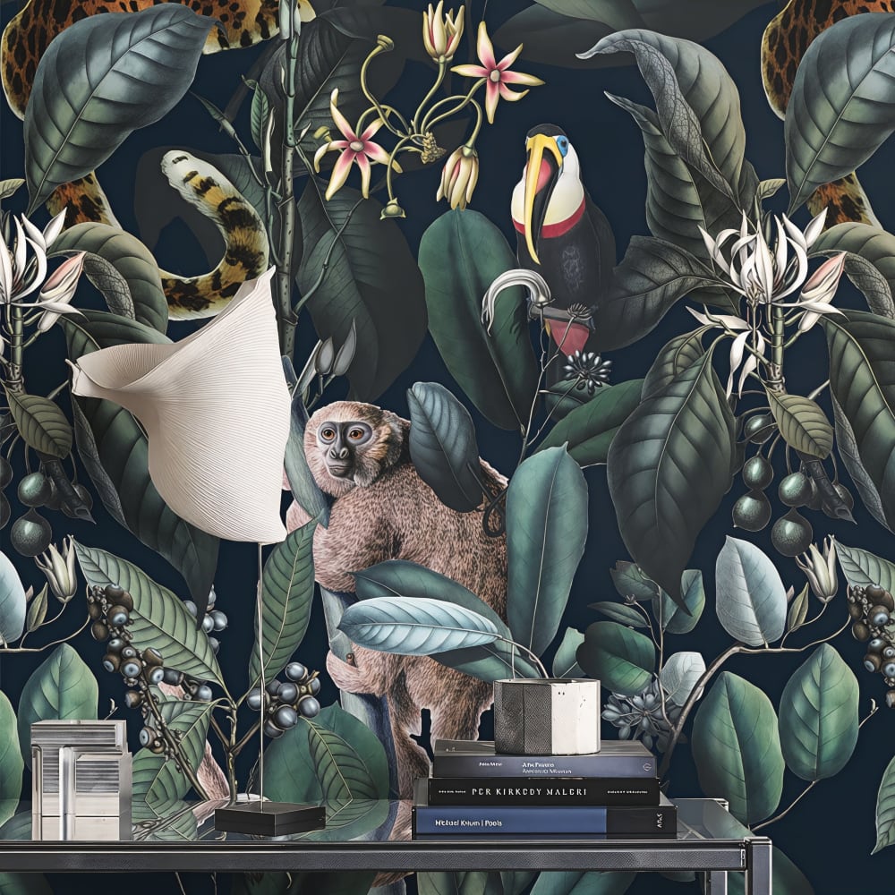 Papier Peint Jaguard, - feuilles