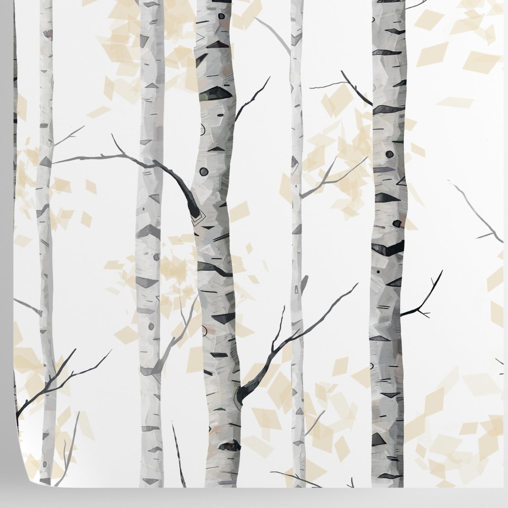Papier Peint Bouleaux, papier véritable, 200x280cm, 8 feuilles — vue 4