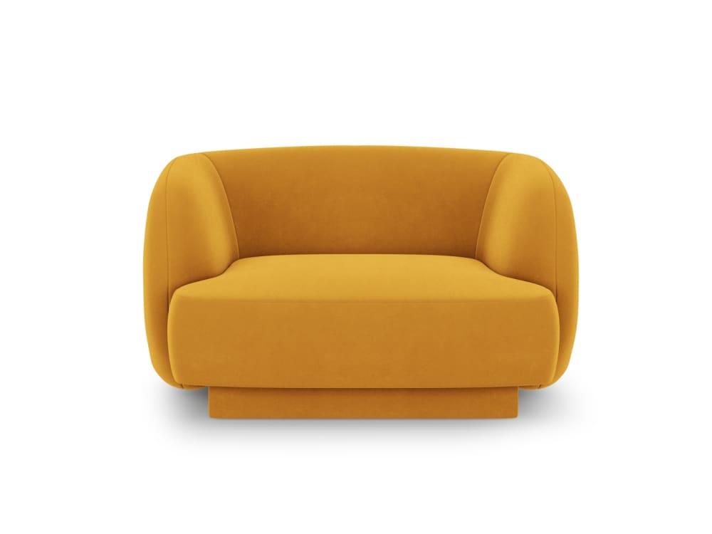 Fauteuils en tissu velours - jaune