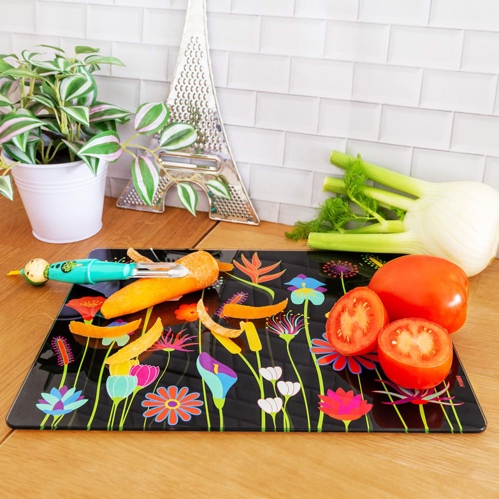 Planche en verre  noir verre trempé 32 x 25 x 1 cm - Maisons du Monde