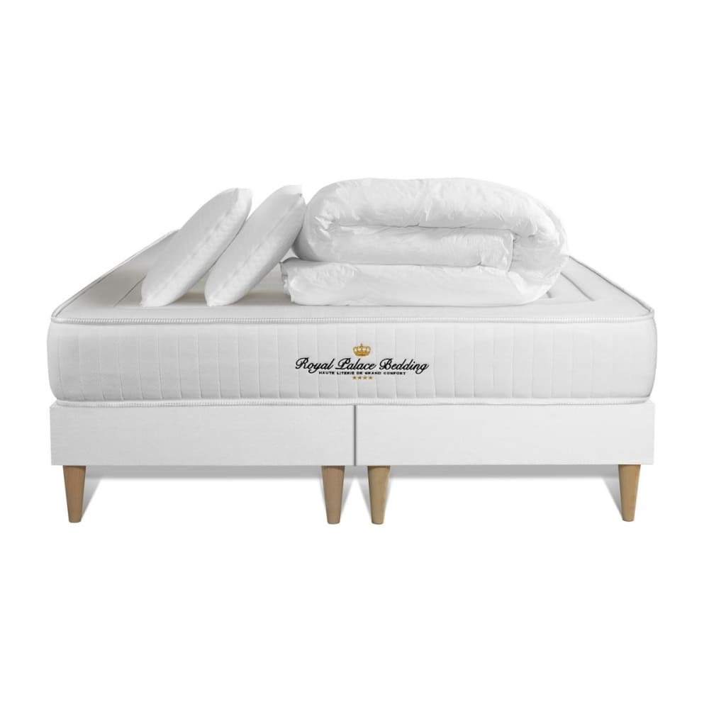 Pack matelas sommier 200x200 oreiller couette