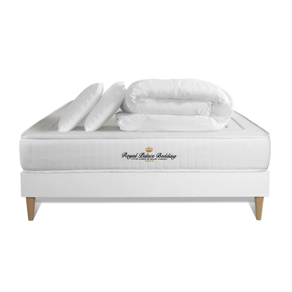 Pack matelas sommier kit 200x200 oreiller couette - Maisons du Monde