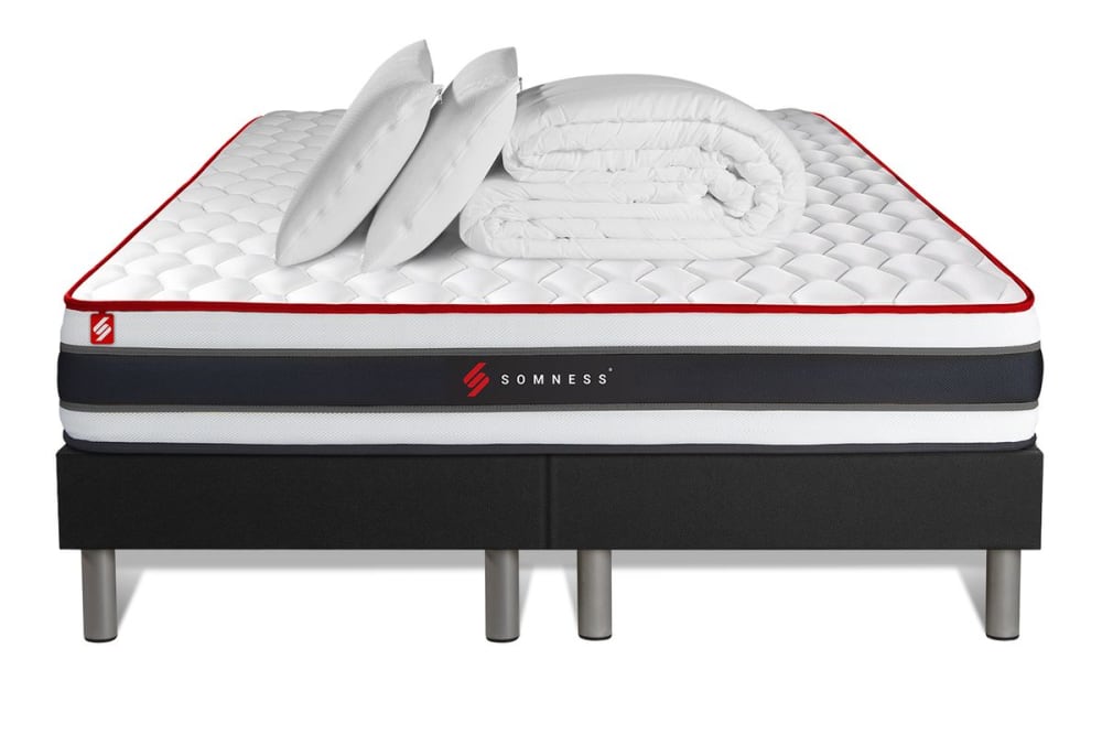 Pack matelas sommier - oreiller
