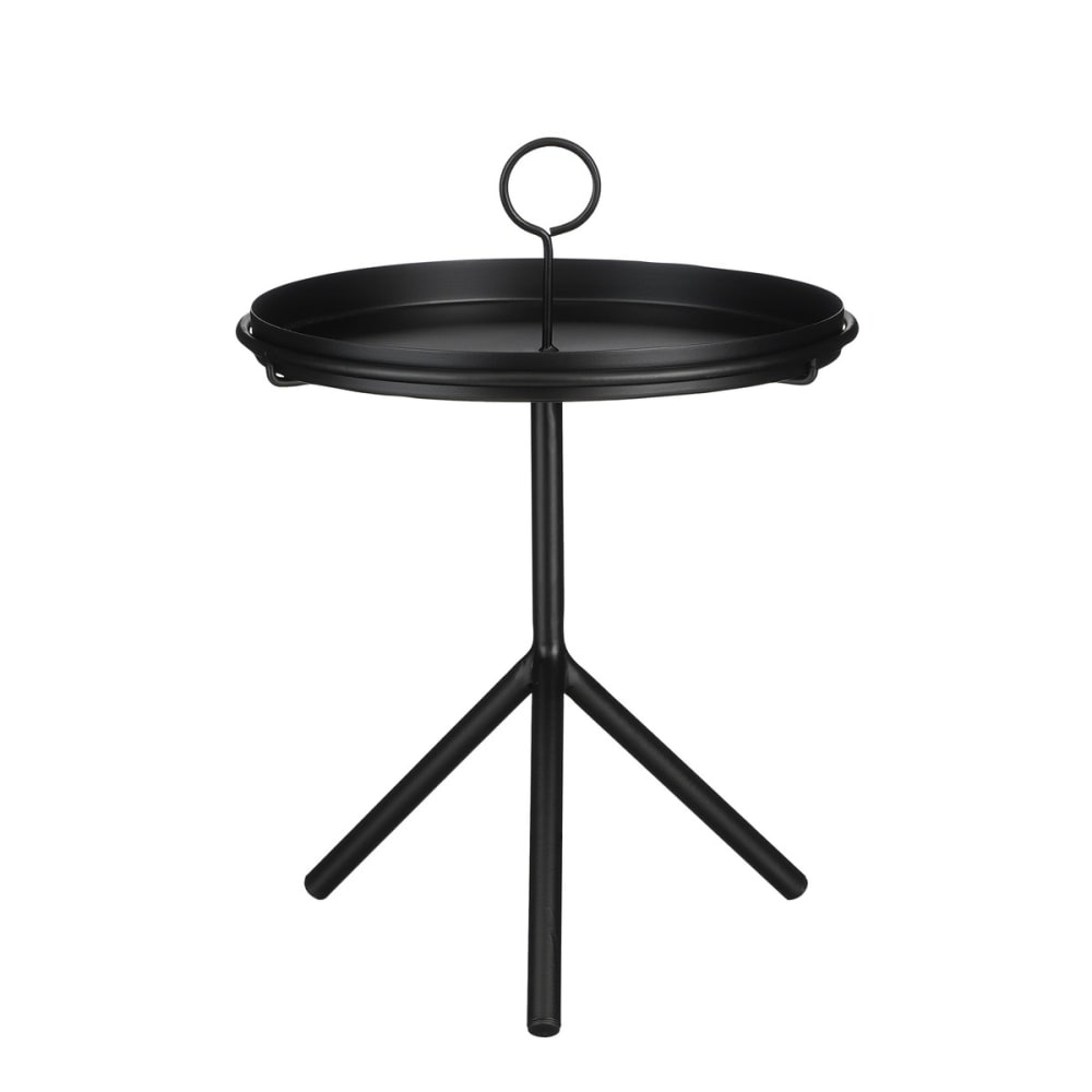 Table d'appoint noir fer h40xl30.5xl30.5cm Table d'appoint noir fer h40xl30.5xl30.5cm