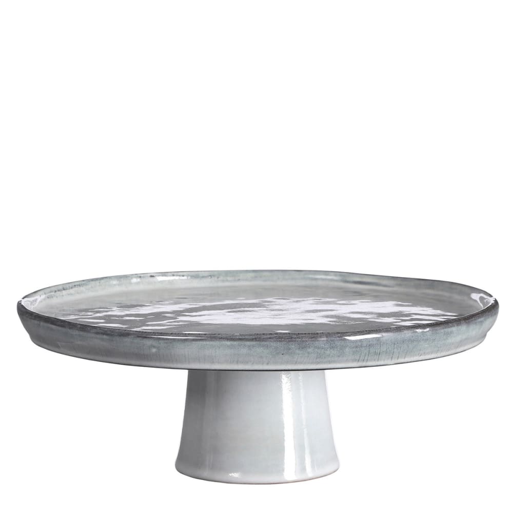 Présentoir à gâteaux Gris Céramique H10xl27xL27cm