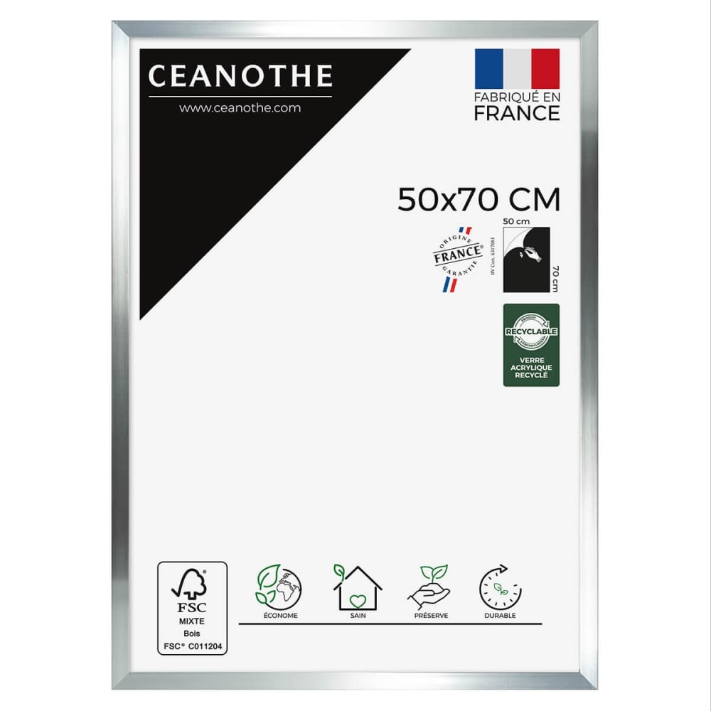 Cadre photo acier 50x70 cm résine recyclée