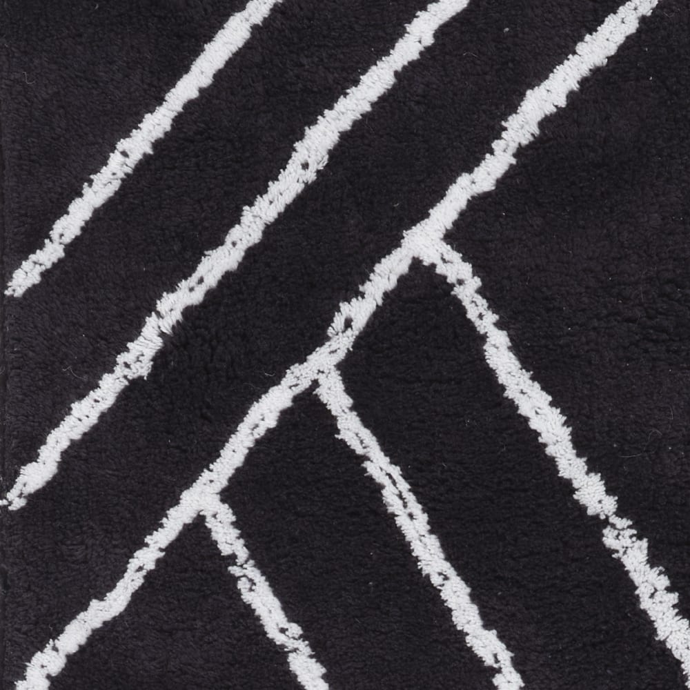 Tapis de bain déco géométrique coton 60x120cm - Maisons du Monde