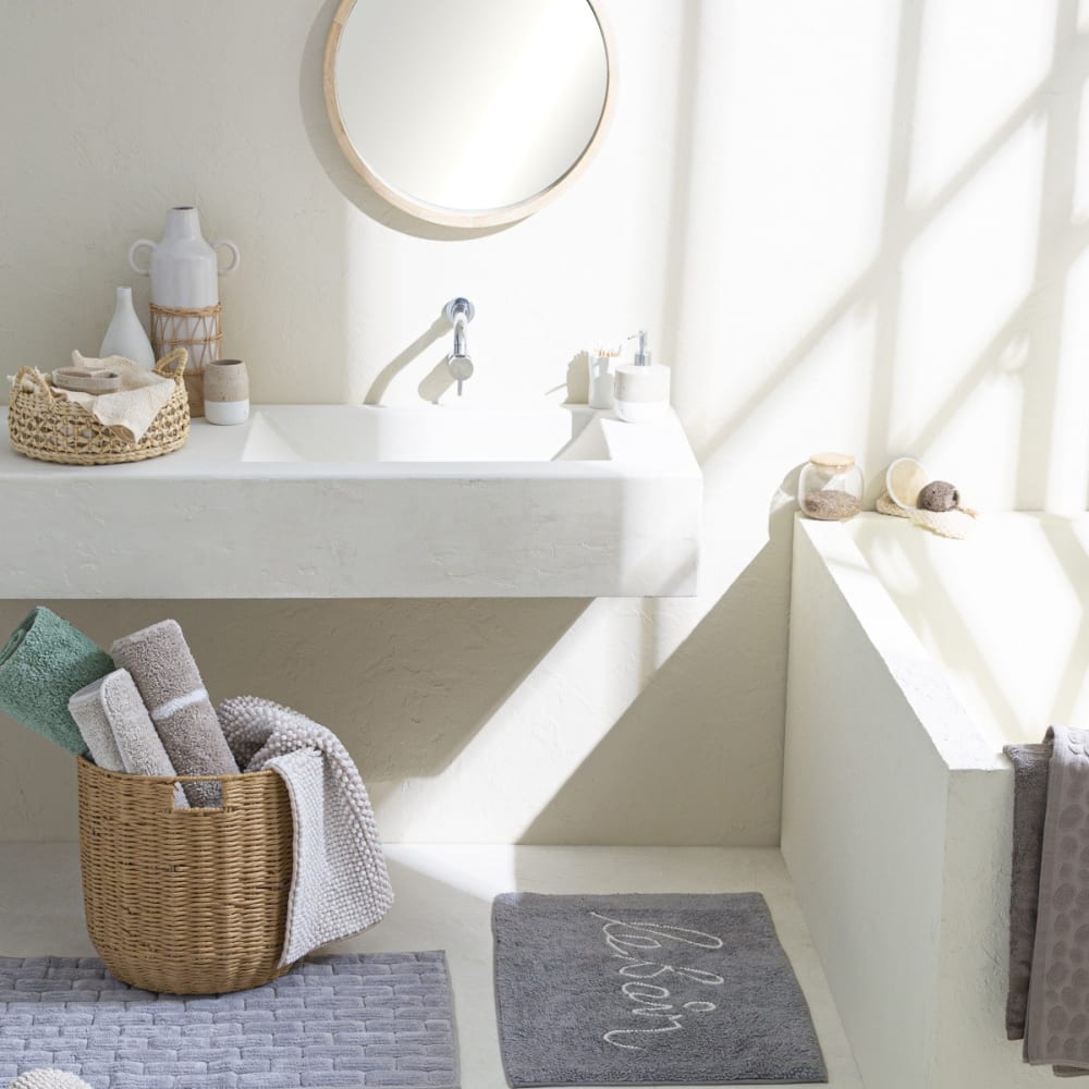 Tapis de bain déco brique coton 50x80cm - Maisons du Monde