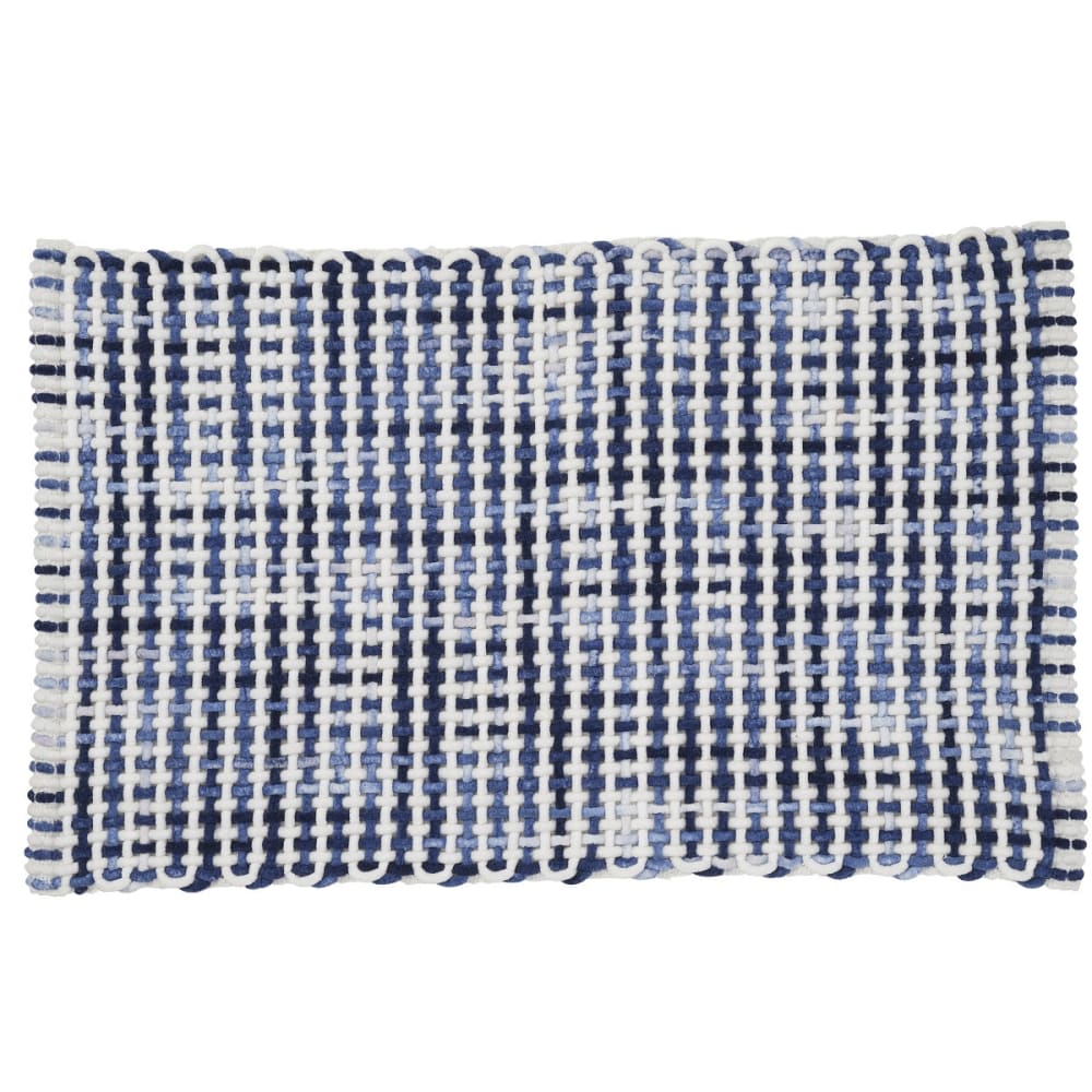 Tapis déco quadrillé en polycoton 50x80cm
