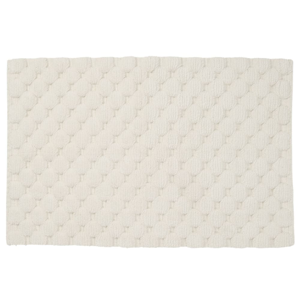 Tapis de bain déco uni coton 50x80cm