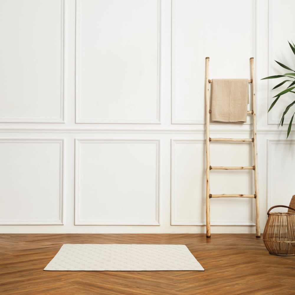 Tapis de bain déco uni coton 50x80cm - Maisons du Monde