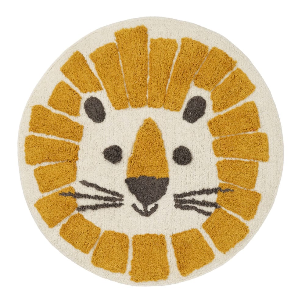 Tapis enfant rond jungle coton 70x70cm