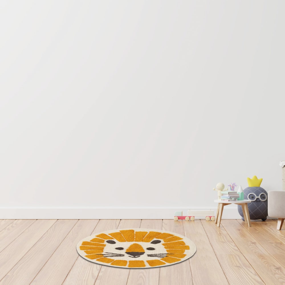 Tapis enfant rond jungle coton 70x70cm - Maisons du Monde