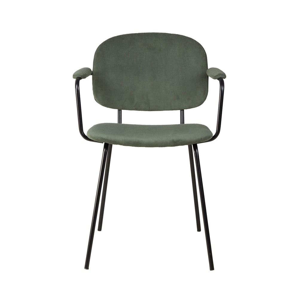 Fauteuil velours côtelé - sapin