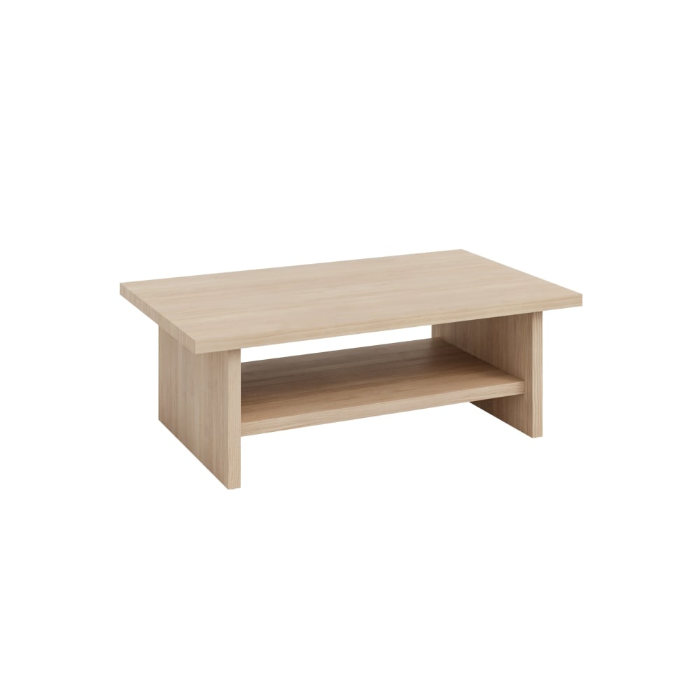 Table basse rectangulaire en bois massif naturel 100 cm Non verni