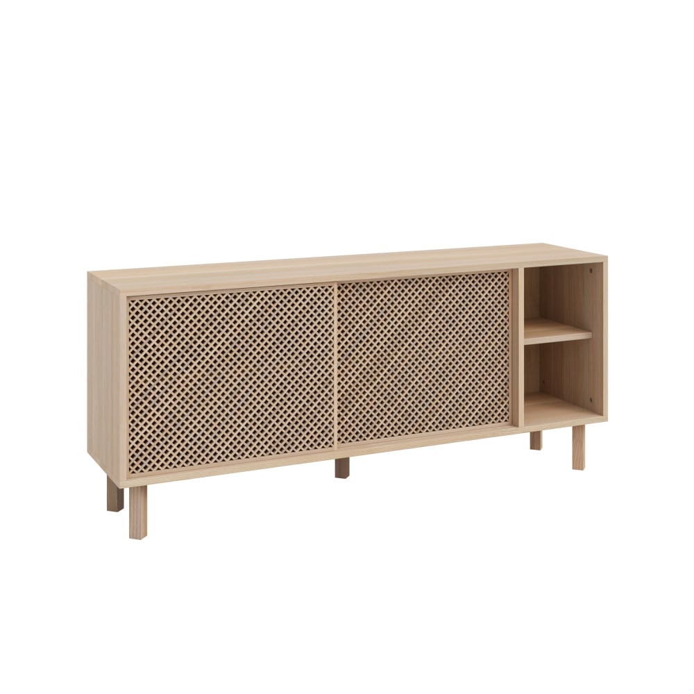 Buffet en bois massif naturel 150 cm Non verni