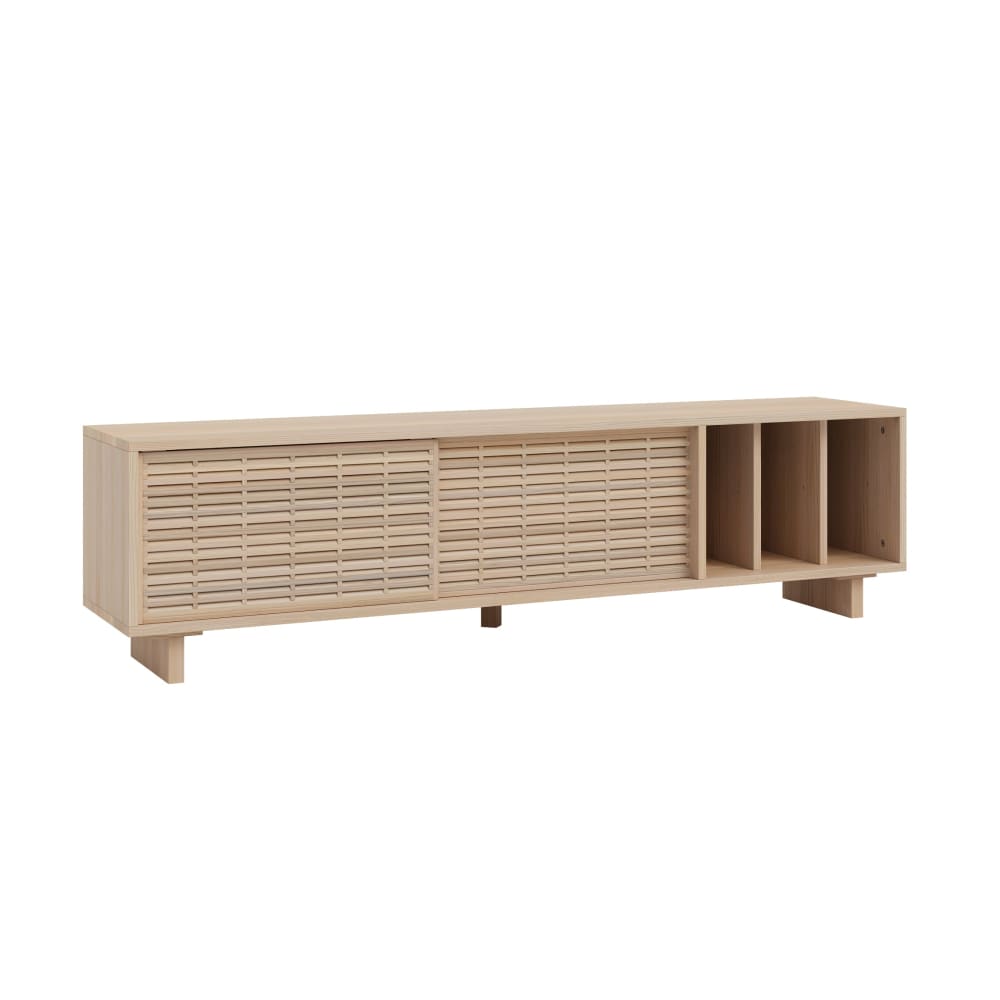 Meuble TV en bois massif naturel 170 cm Non verni
