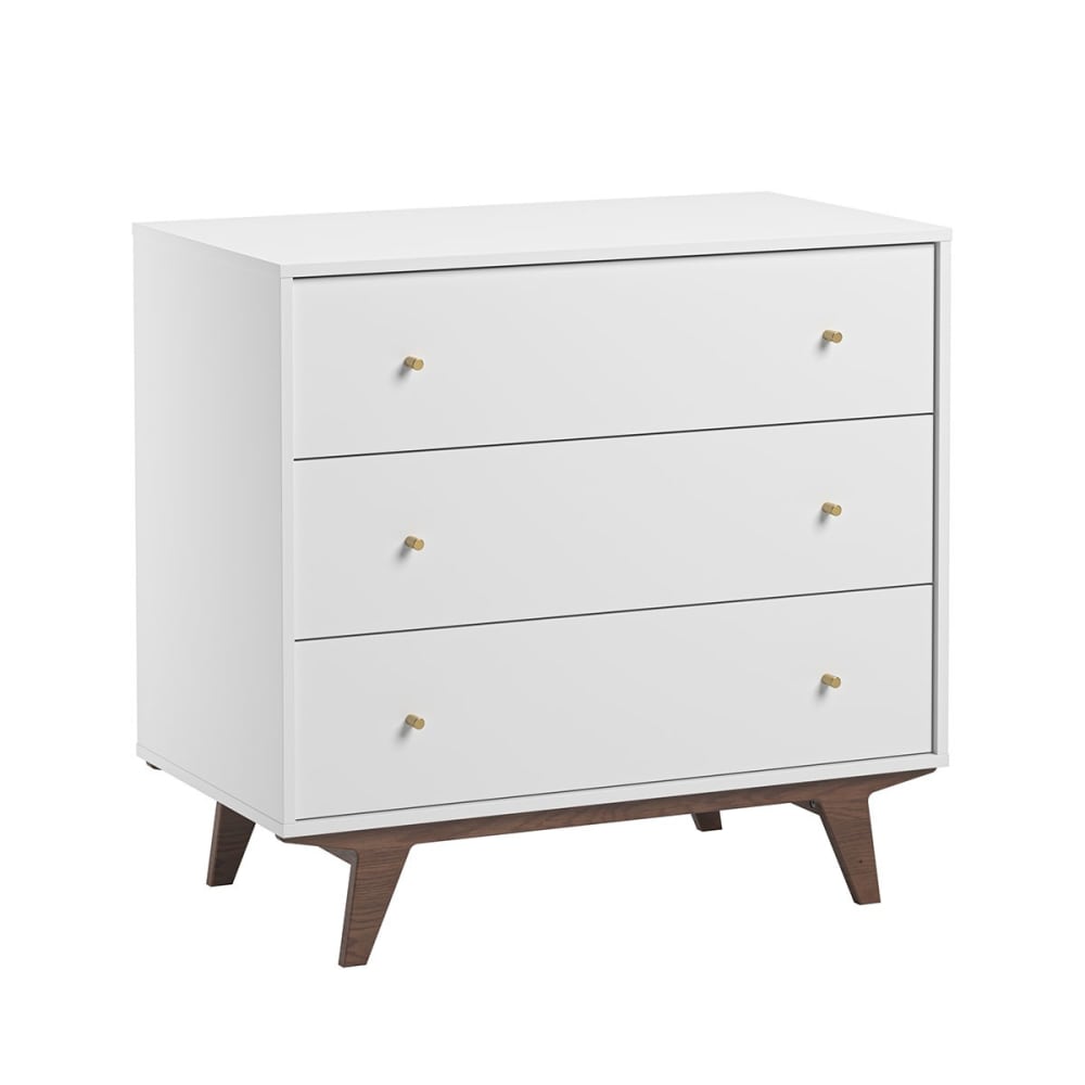 Commode 3 tiroirs - L90 cm - Blanc