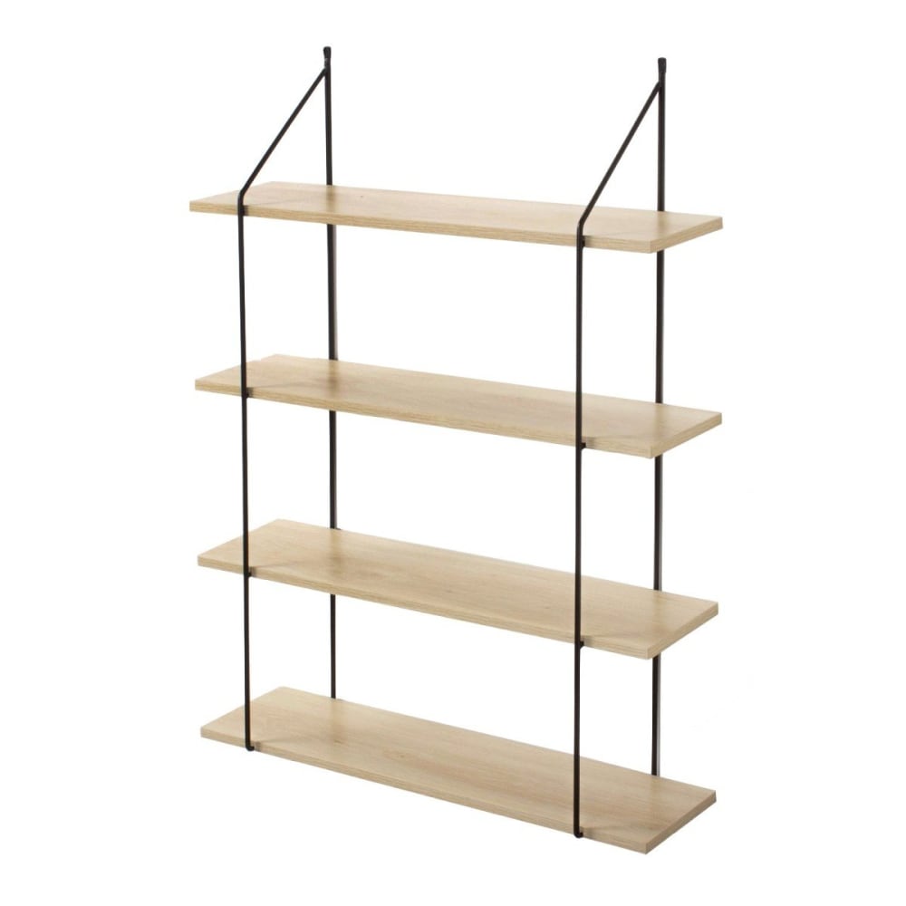 Scaffale a muro 4 livelli decorazione legno - l60 cm - Marrone - Pannello di particelle