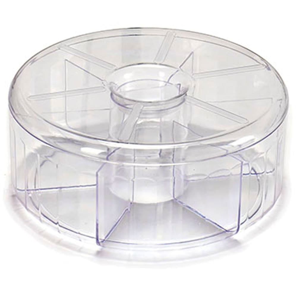 Wadiga Boîte à thé ronde en plastique transparent 6 compartiments - Pvc - Poly Chlorure De Vinyle