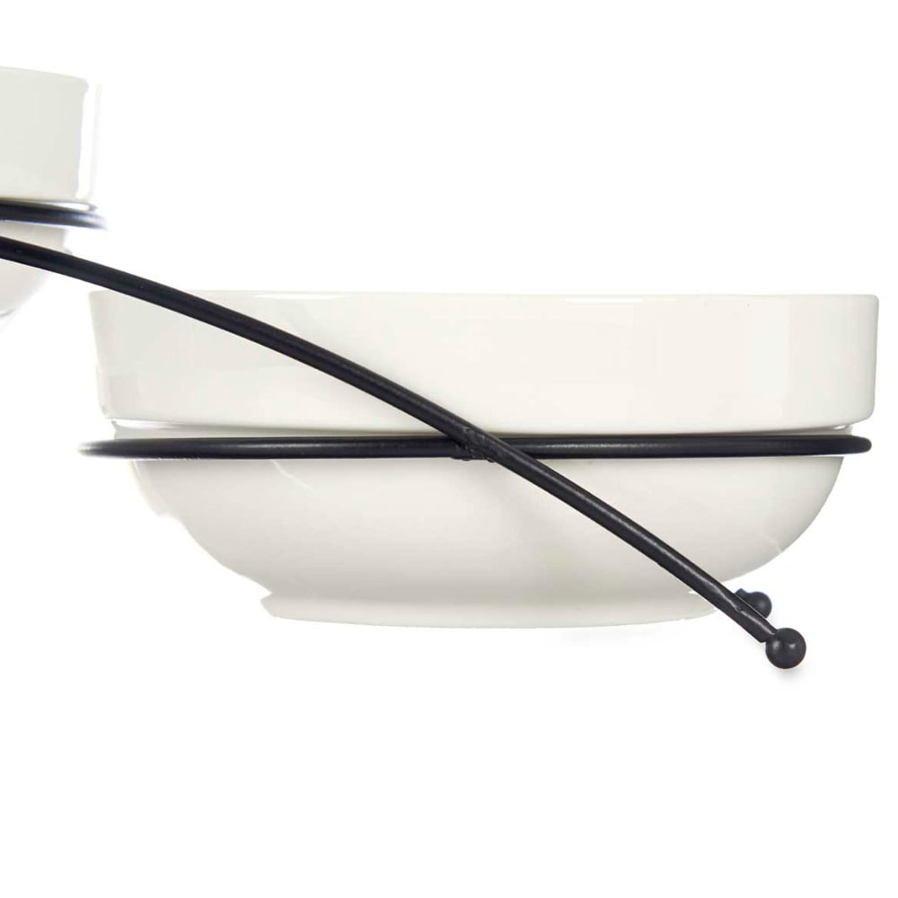 Présentoir apéritif 3 bols porcelaine blanche - Maisons du Monde