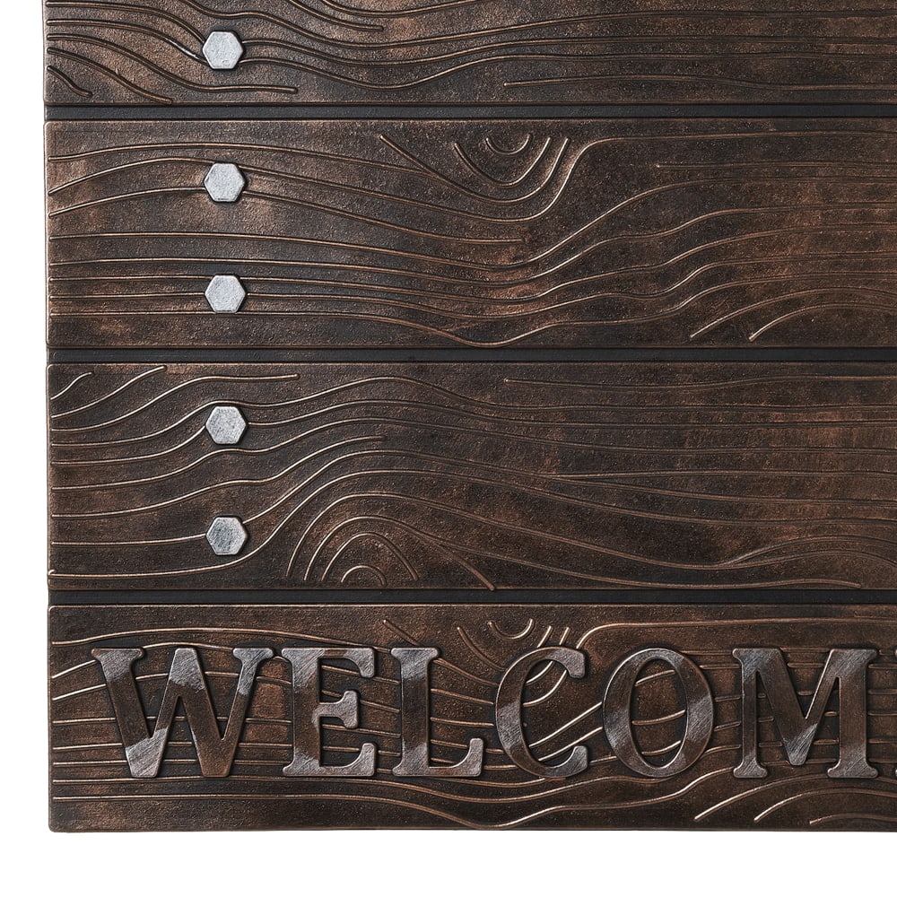 Paillasson caoutchouc feuilles welcome 75x45x1.5cm - Maisons du Monde