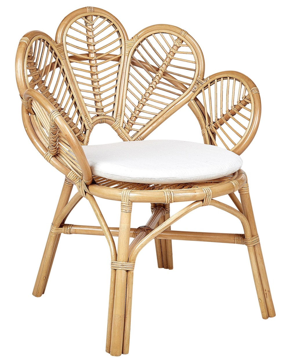 fauteuil en rotin marron
