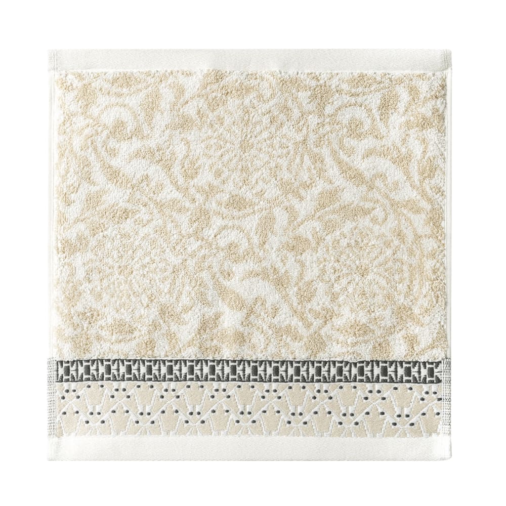 Carré visage en coton crème 30 x 30