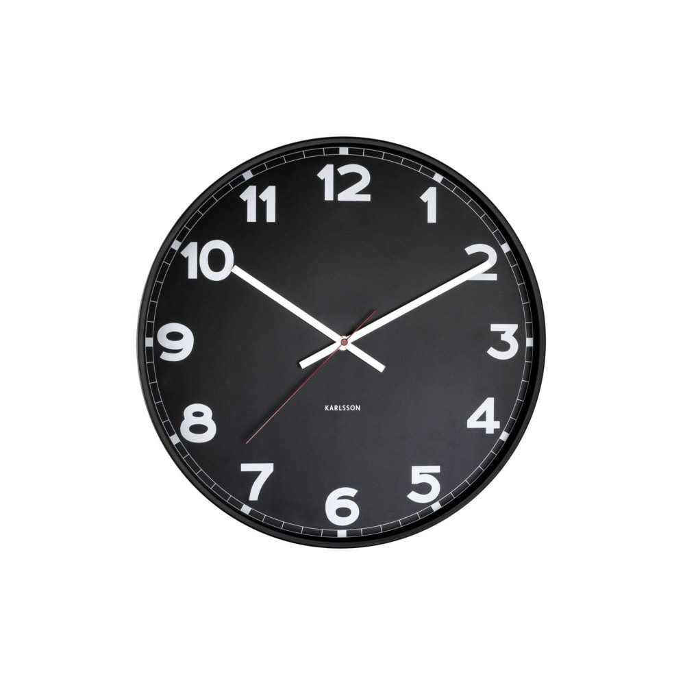 Horloge murale fer noir Ø20cm