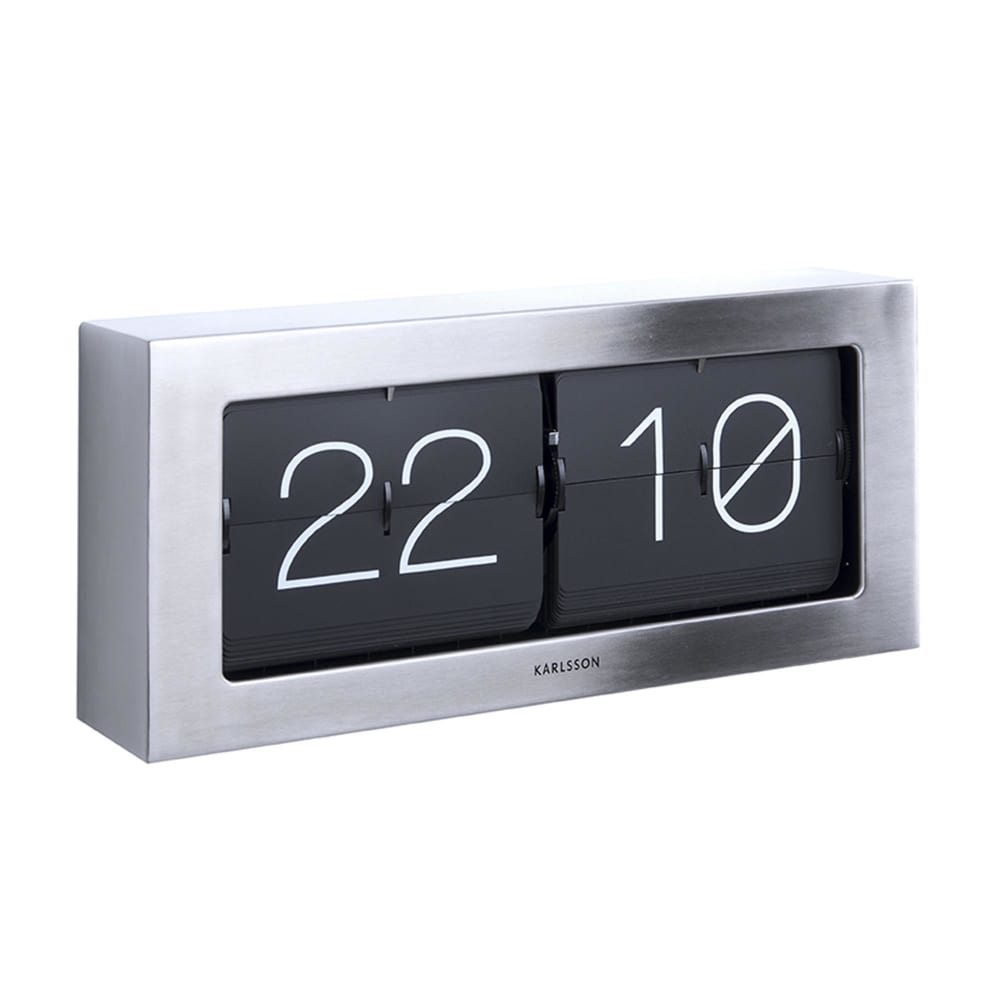 Horloge de table acier acier 37x17,5x9cm