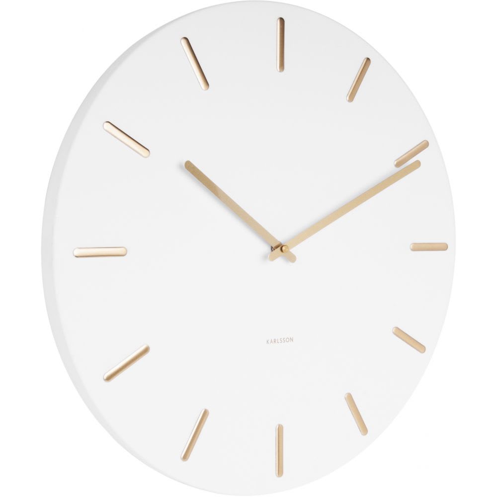 Horloge murale acier blanc ø45cm - Maisons du Monde
