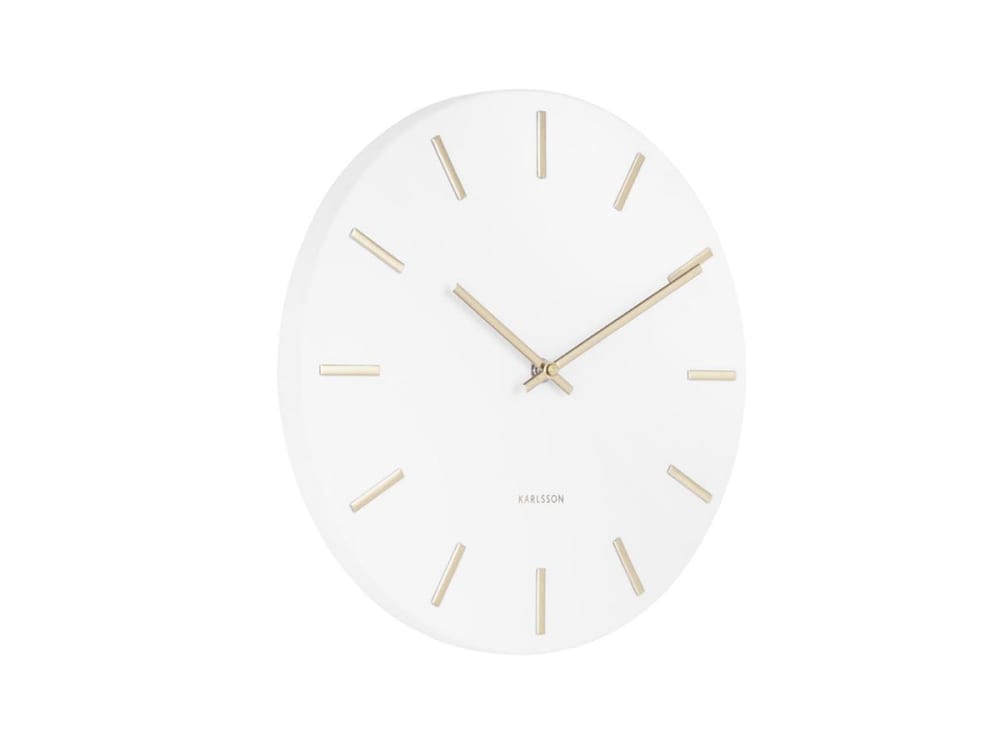Horloge murale acier blanc ø30cm - Maisons du Monde