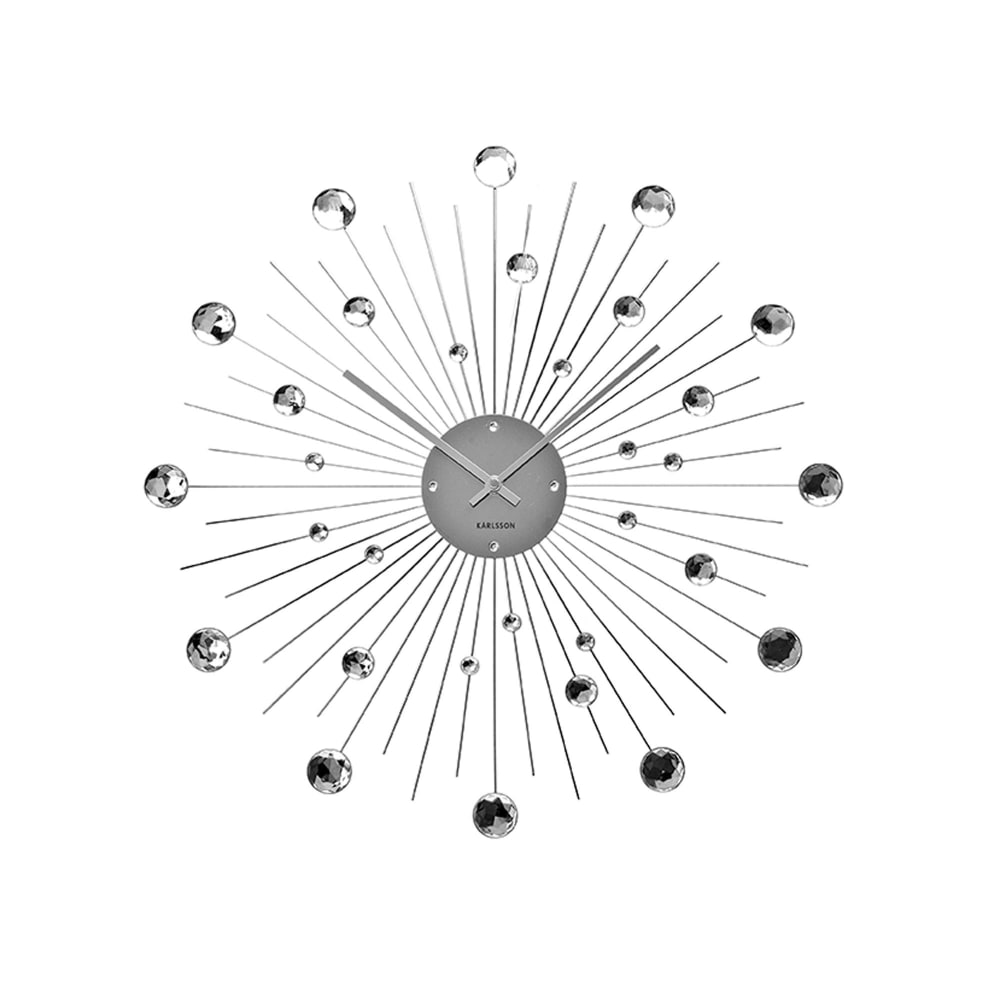 Horloge murale acier argent Ø50cm — Beyit