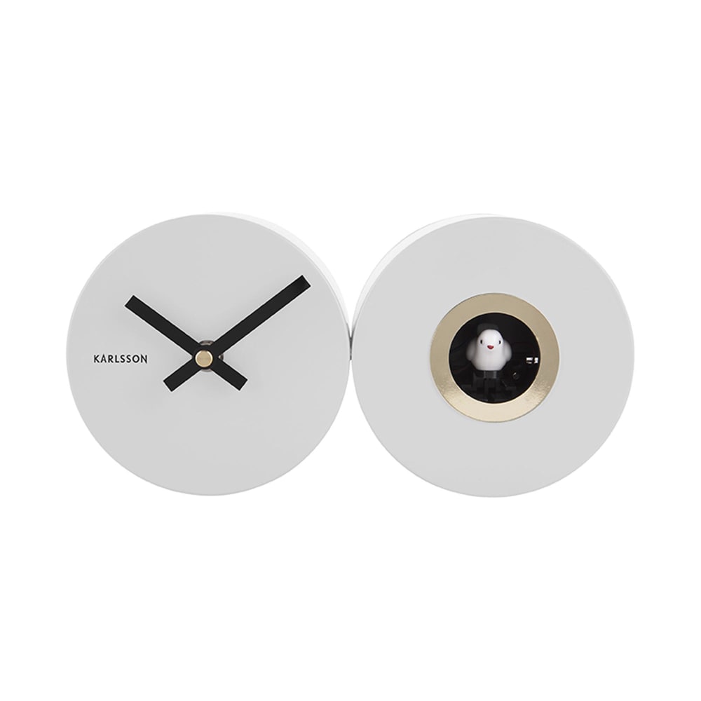 Horloge murale acier blanc 26x13x7,2cm - Maisons du Monde