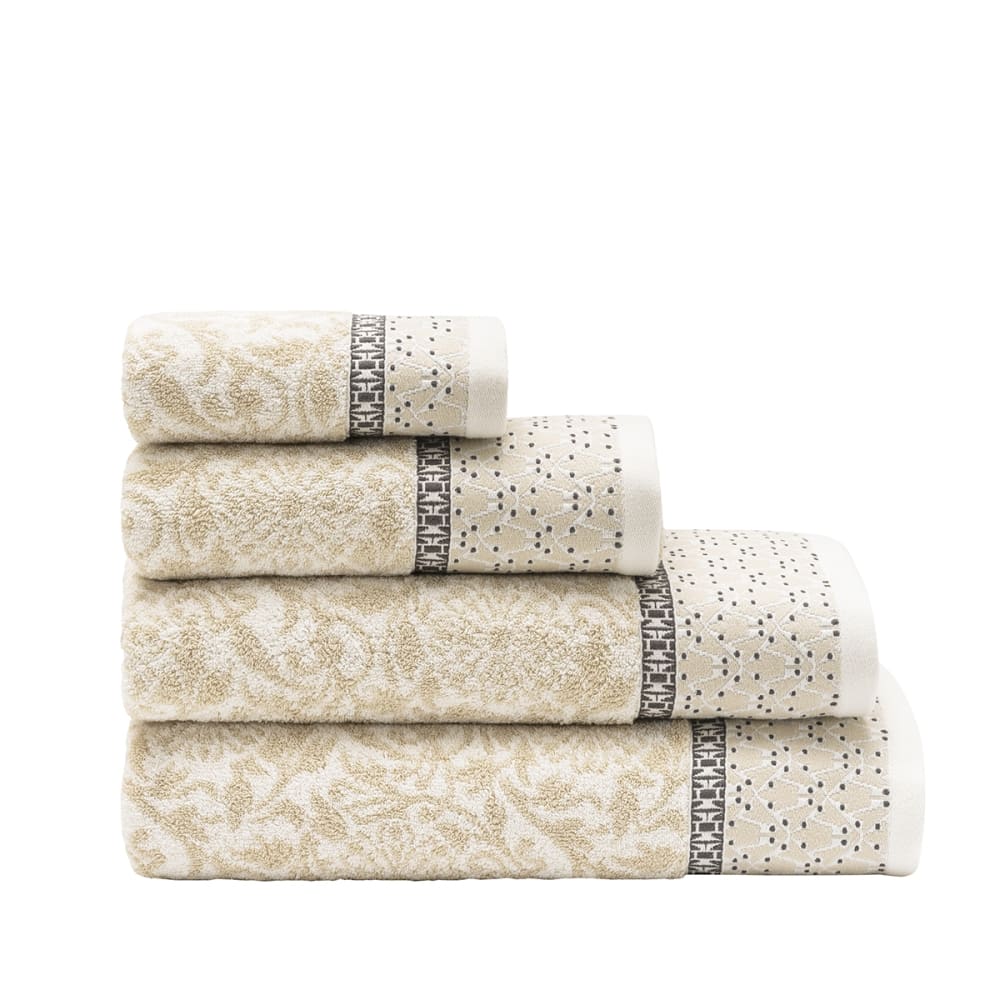 Serviette de bain en coton crème 30 x 50