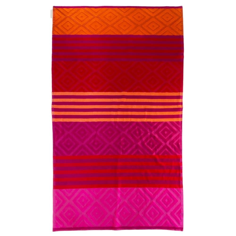 Serviette de plage éponge velours ciselée Monterrico 90x170 rosea