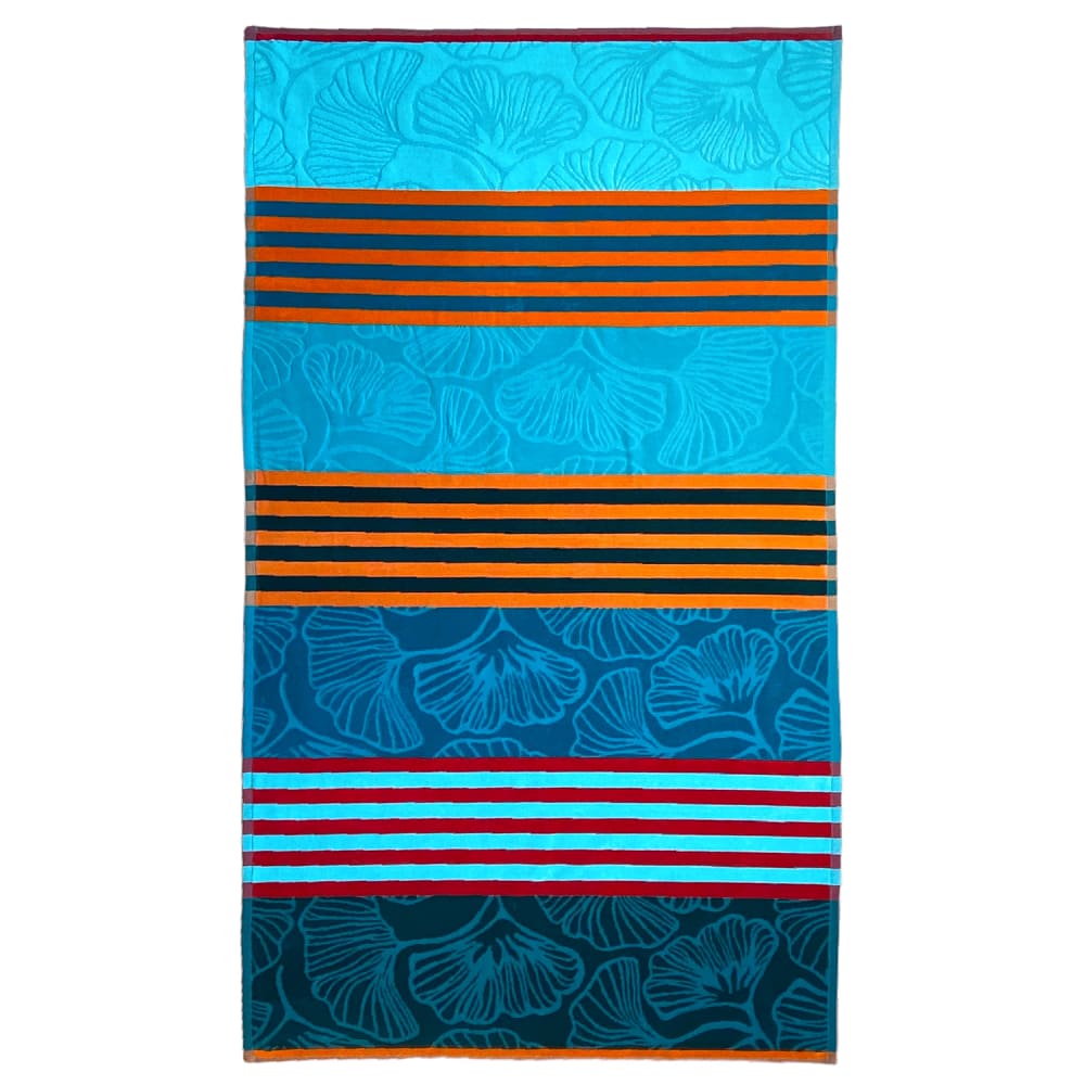 Serviette de plage éponge velours ciselée Fiorito 90x170 multicolore