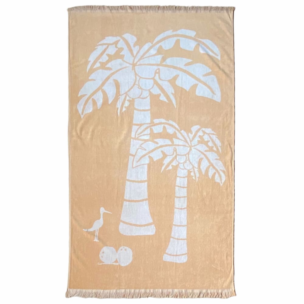 Serviette de plage éponge velours Jacquard Cocobeach 90x170